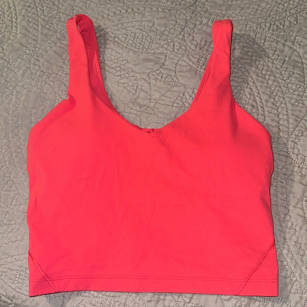 Lululemon Align Tank size 6, coral in color, GUC